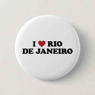 Badge Rond 5 Cm I Rio de Janeiro Brésil de coeur