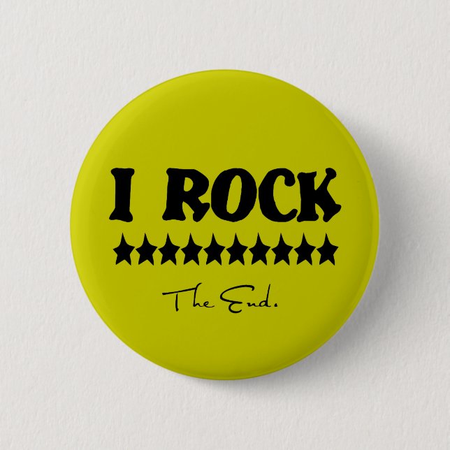 Badge Rond 5 Cm I Rock, Le Bouton Fin (Devant)