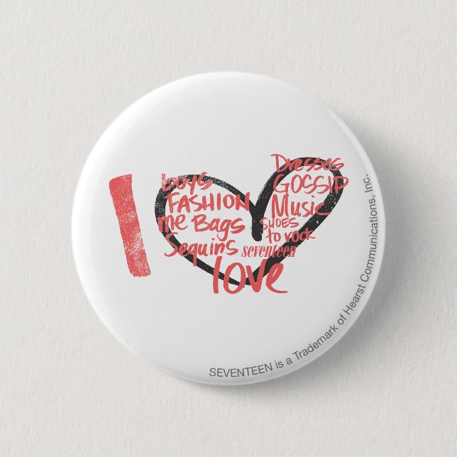 Badge Rond 5 Cm I rose de graffiti de coeur (Devant)