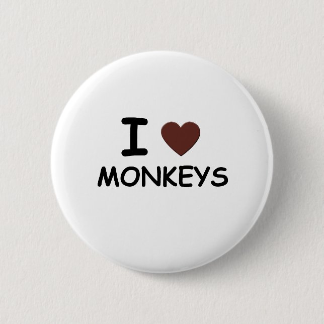 BADGE ROND 5 CM I SINGES DE COEUR (Devant)