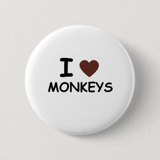 BADGE ROND 5 CM I SINGES DE COEUR