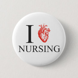 Badge Rond 5 Cm I soins de coeur