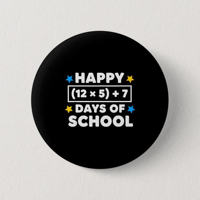Badge Rond 5 Cm I Survived 67 Days Of School 67 Teacher Meme Brain (Devant)