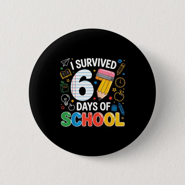 Badge Rond 5 Cm I Survived 67 Days Of School Funny Meme Teacher St (Devant)