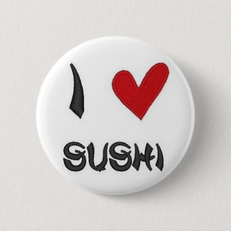 Badge Rond 5 Cm I sushi de coeur
