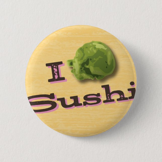 Badge Rond 5 Cm I sushi de wasabi (Devant)