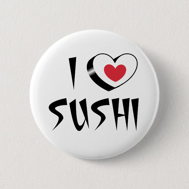Badge Rond 5 Cm I sushi love (Devant)
