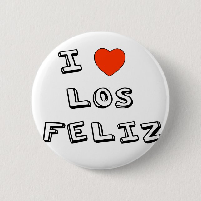 Badge Rond 5 Cm I visibilité directe Feliz de coeur (Devant)