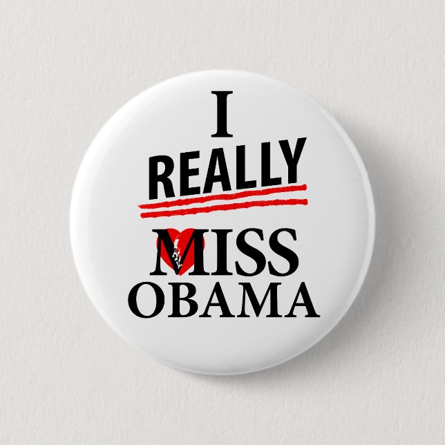 Badge Rond 5 Cm I vraiment Mlle Obama ! (Devant)