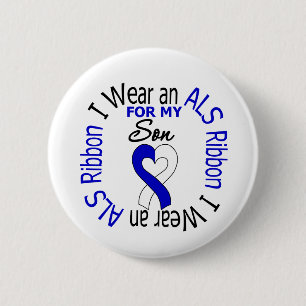 Badge Rond 5 Cm I Wear an ALS Ribbon For My Son