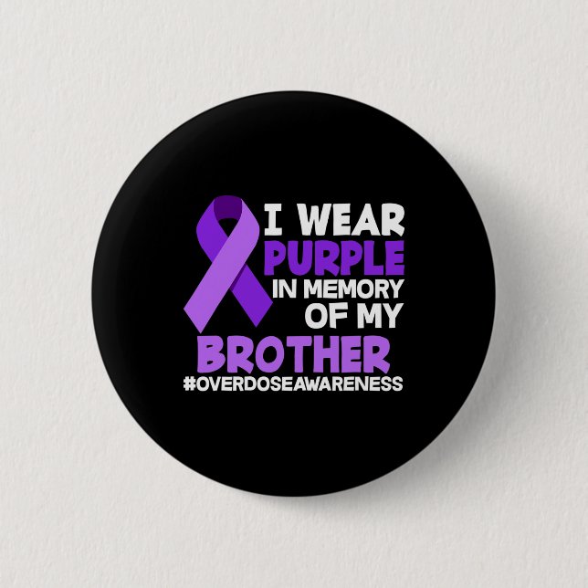 Badge Rond 5 Cm I Wear Purple (Devant)