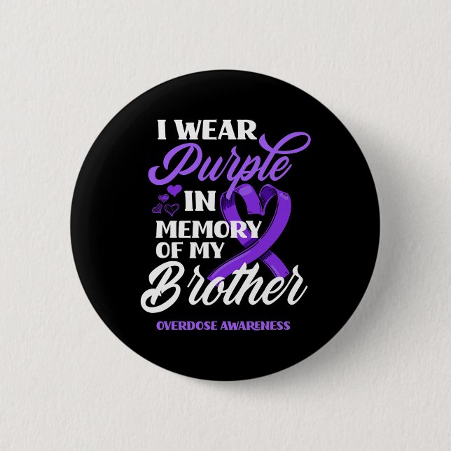 Badge Rond 5 Cm I Wear Purple (Devant)
