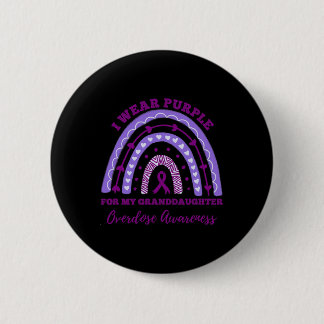 Badge Rond 5 Cm I Wear Purple Granddaughter Overdose Awareness Rai