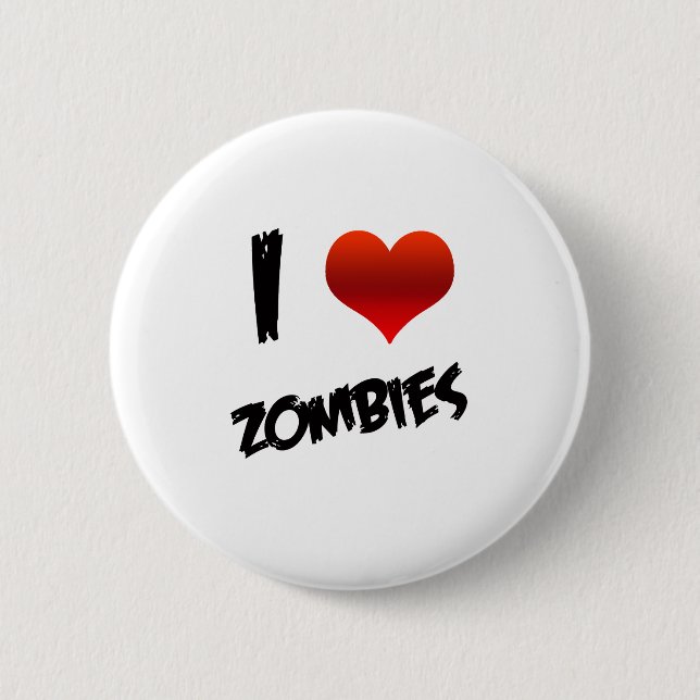 Badge Rond 5 Cm I zombis de coeur (Devant)