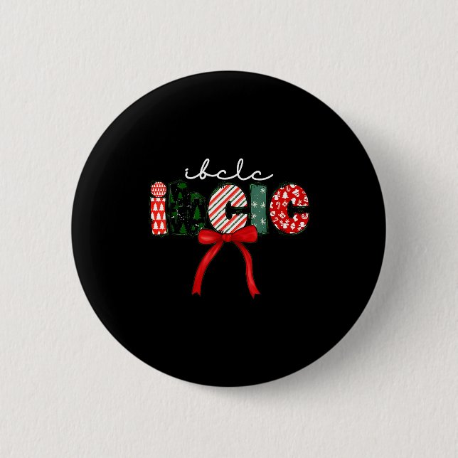 Badge Rond 5 Cm Ibclc Christmas Lactation Consultant Specialist Cr (Devant)