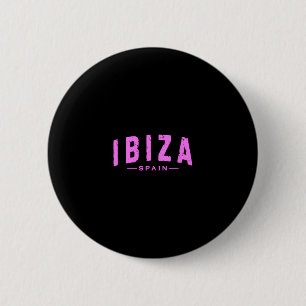 Badge Rond 5 Cm Ibiza Espagne Îles Baléares Vacances Été Plage