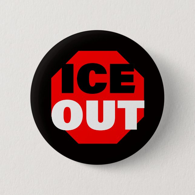 BADGE ROND 5 CM ICE OUT (Devant)