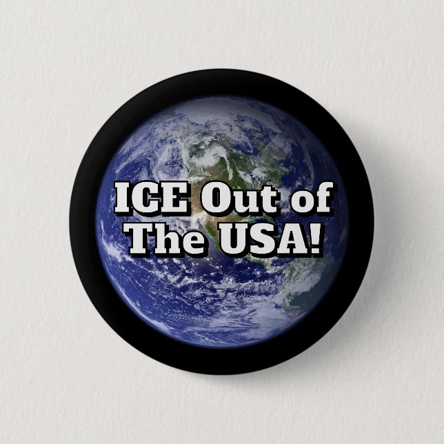 Badge Rond 5 Cm ICE Out of the USA! Button (Devant)