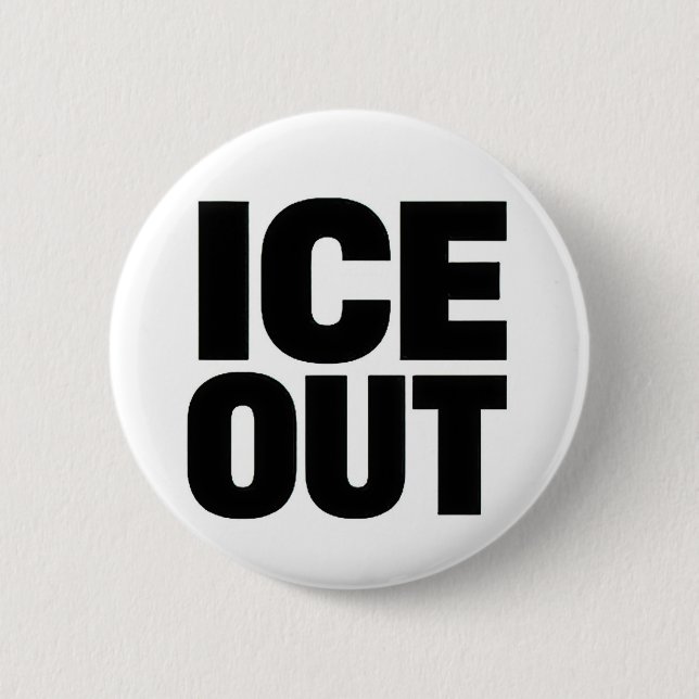 Badge Rond 5 Cm "ICE OUT" protest button (Devant)