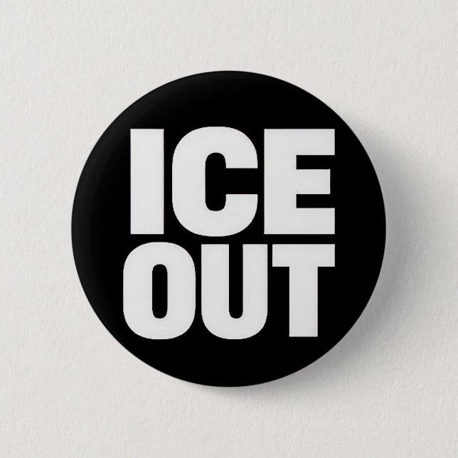 Badge Rond 5 Cm "ICE OUT" protest button (Devant)