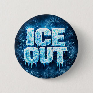 Badge Rond 5 Cm "ICE OUT" protest button