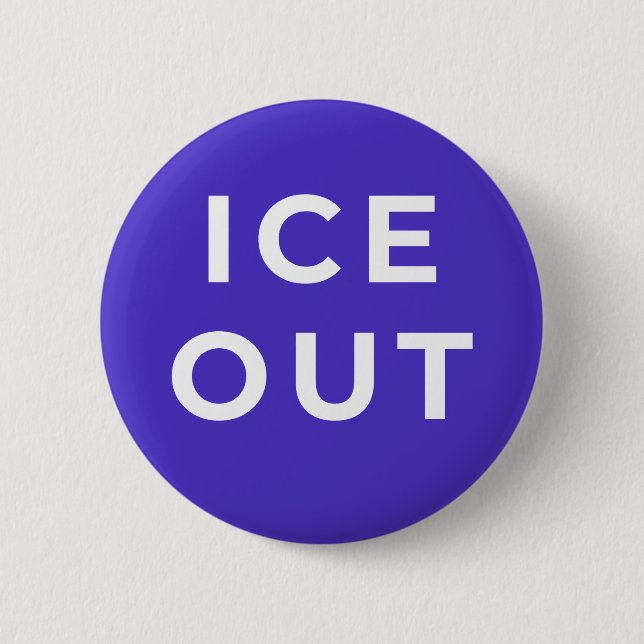 Badge Rond 5 Cm ICE OUT Protest Button | Bold Immigration Justice  (Devant)