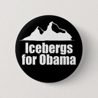 Badge Rond 5 Cm Icebergs pour Obama
