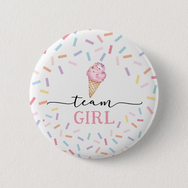 Badge Rond 5 Cm Icecream Genre Revela Team Girl (Devant)