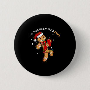 Badge Rond 5 Cm Ici dehors ayant l'air d'un snack Lumineuse de Noë