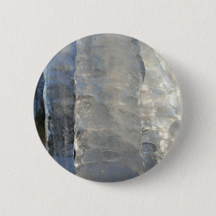 Badge Rond 5 Cm Icicles Abstrait Blue Winter Photographie