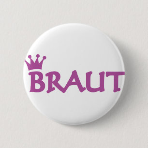 Badge Rond 5 Cm Icône Braut