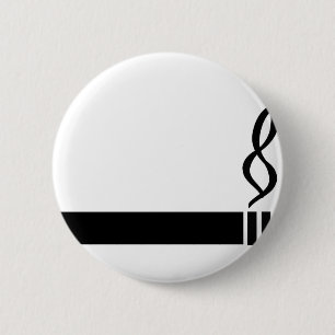 Badge Rond 5 Cm icône cigare cigarette noir