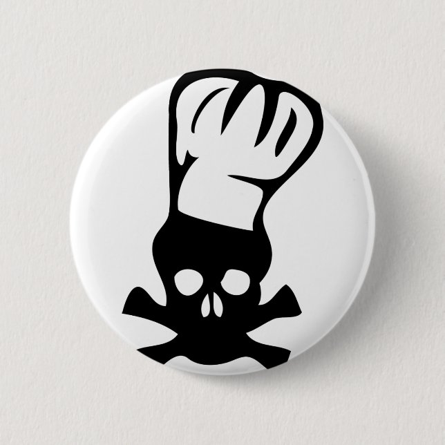 Badge Rond 5 Cm icône de cuisinier de tête (Devant)