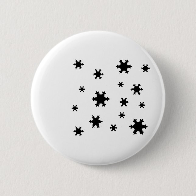 Badge Rond 5 Cm icône de flocons de neige (Devant)