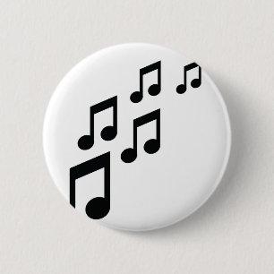 Badge Rond 5 Cm icône de notes de musique