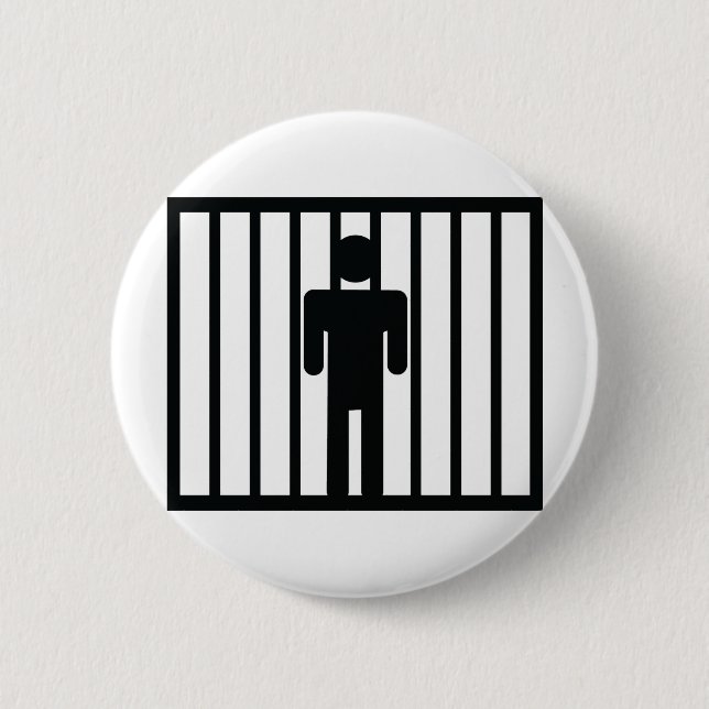 Badge Rond 5 Cm icône de prisonnier (Devant)