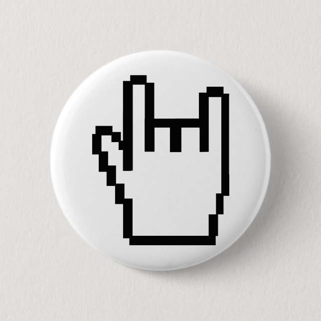 Badge Rond 5 Cm icône de tête de métal noir (Devant)