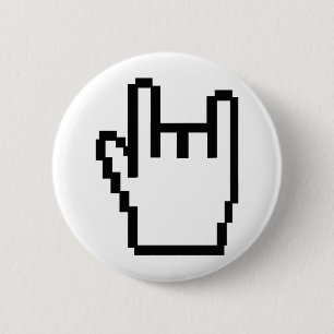 Badge Rond 5 Cm icône de tête de métal noir