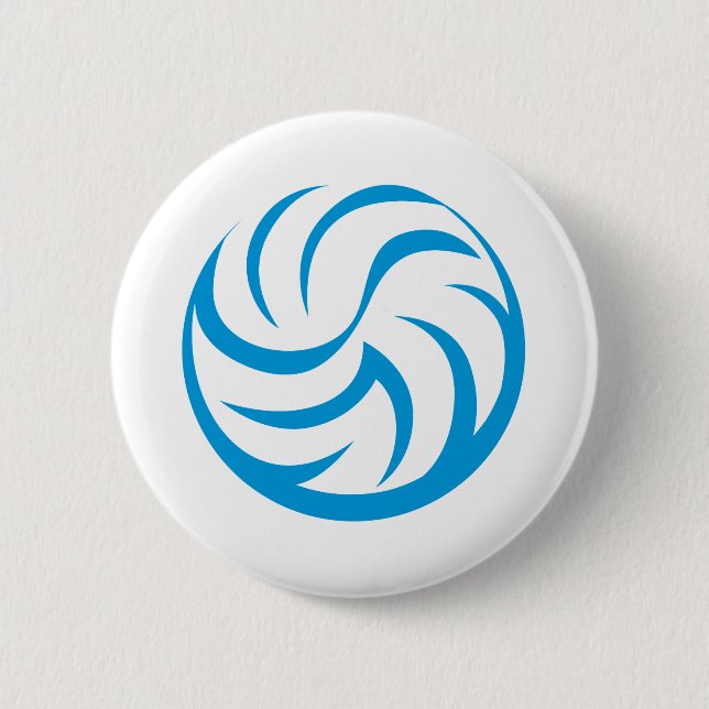 Badge Rond 5 Cm Icône de volleyball (Devant)