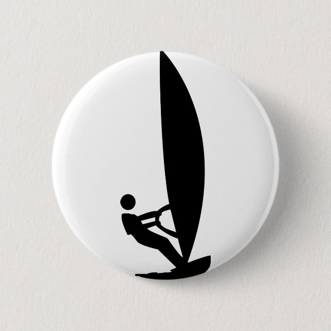 Badge Rond 5 Cm icône de windsurf (Devant)