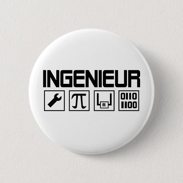 Badge Rond 5 Cm icône d'ingénieur (Devant)