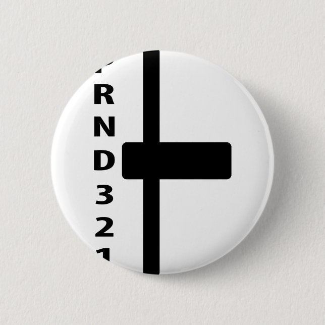 Badge Rond 5 Cm icône du levier de déplacement automatique (Devant)