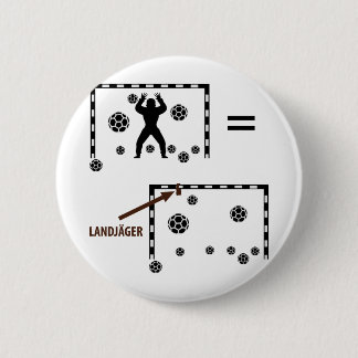 Badge Rond 5 Cm Icône Handball Landjäger Torwart