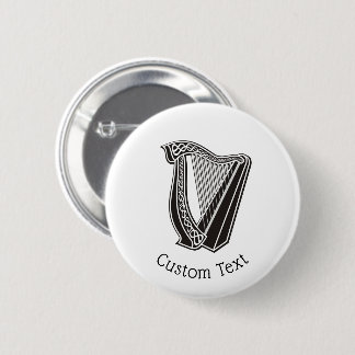 Badge Rond 5 Cm Icône Harpe