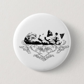 Badge Rond 5 Cm icône inhabituelle avec un chat