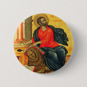 Badge Rond 5 Cm icône orthodoxe de saint Marc l'évangéliste
