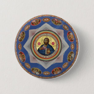 Badge Rond 5 Cm icône orthodoxe dieu église religion saint
