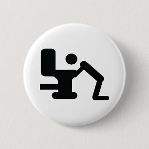 Badge Rond 5 Cm icône Raccrocher