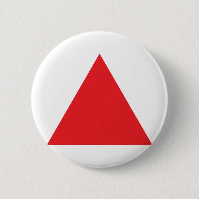 Badge Rond 5 Cm icône triangle rouge (Devant)