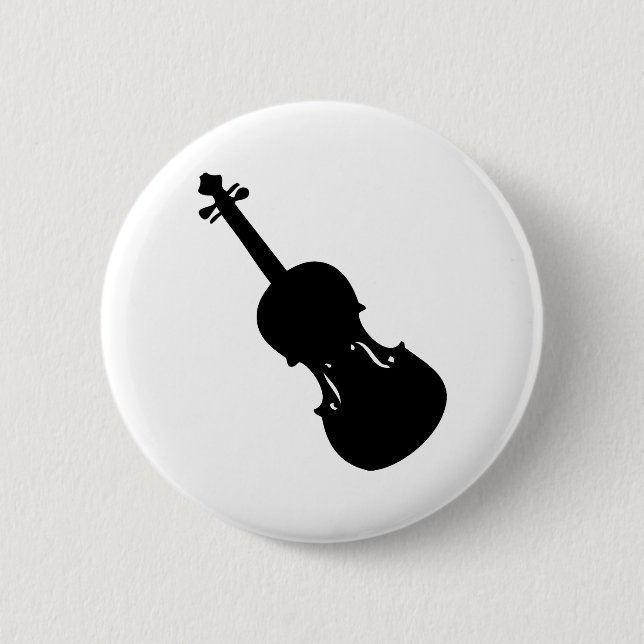 Badge Rond 5 Cm icône violon noir (Devant)